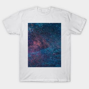 Blue and Red Galaxy Artwork T-Shirt